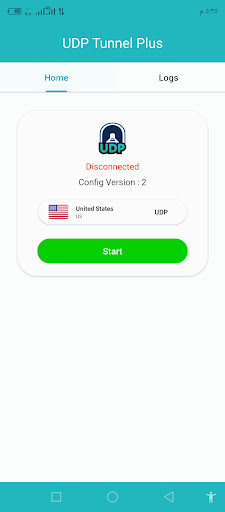 Android application UDP Tunnel Plus screenshort