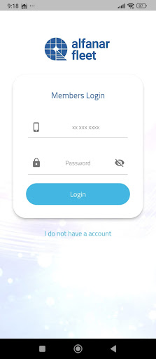 Android application alfanar Fleet screenshort