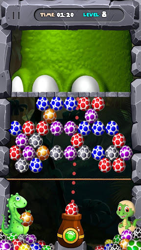 Android application Egg Shoot: Dinosaur Bubble Gun screenshort