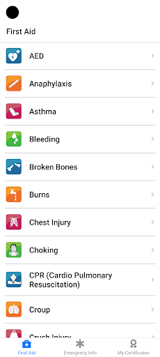 Android application WorkSafe Emergency Guidance screenshort
