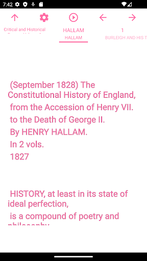 Android application Book: Critical and Historical screenshort