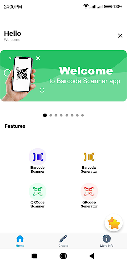 Android application QR Code Reader: Bar Scanner screenshort