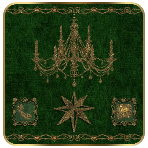 Green Gold Chandelier Go Locke logo