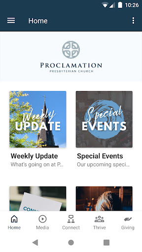 Android application Proclamation Church screenshort