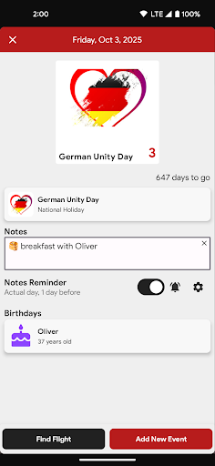Germany Calendar Screen 3