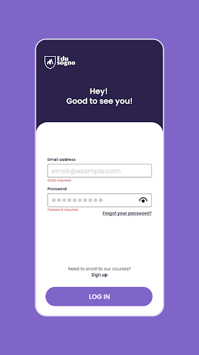Android application Edusogno academy screenshort