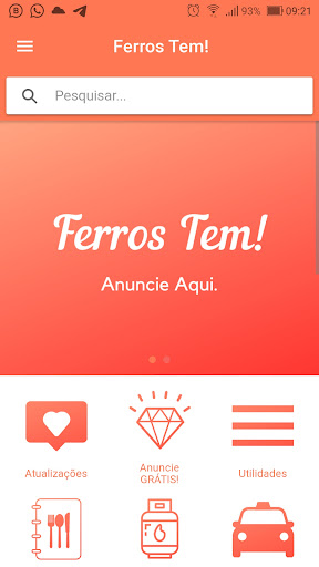 Android application Ferros Tem! screenshort