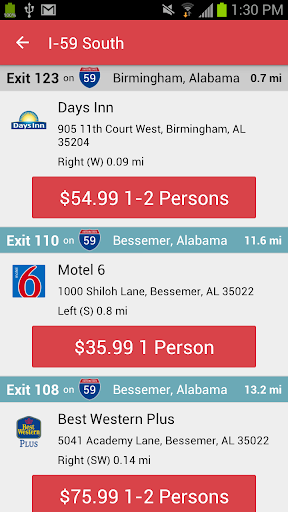 Travel Coupons Screen 2