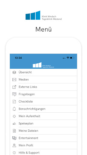 Klinik Windach Patientenapp Screen 3