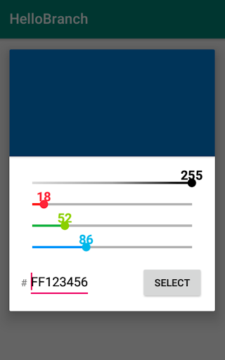 Android application Hello Branch! screenshort