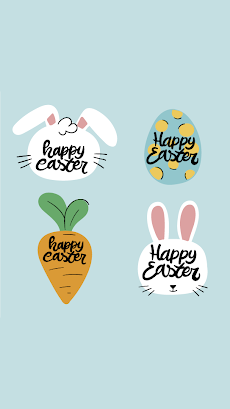 Adorable Happy Easter Stickersのおすすめ画像3
