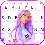 Cover Image of Download Cool Stylish Girl Keyboard Bac  APK