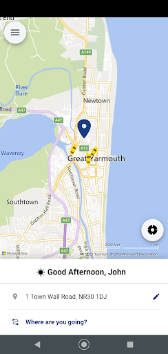 Android application Compass Taxis Great Yarmouth screenshort