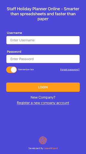 Android application LW Employee Holiday Planner screenshort
