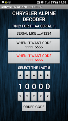 ChryslerAlpine RadiocodeDecodeのおすすめ画像3