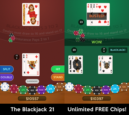 Android application The Blackjack 21 - Card Game screenshort