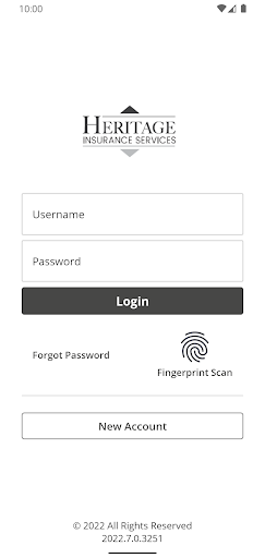 Android application Heritage Insurance Online screenshort