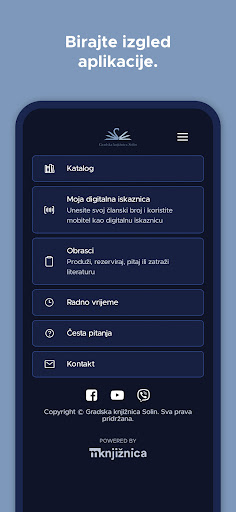 Android application Gradska knjižnica Solin screenshort