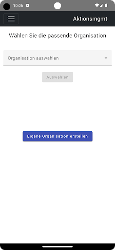 Android application Digitales Aktionsmanagement screenshort
