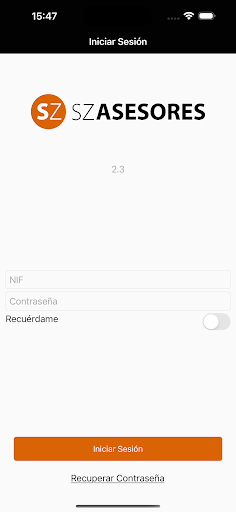 Android application SZasesores screenshort