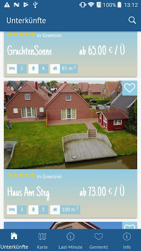 Android application Pro-Urlaub screenshort