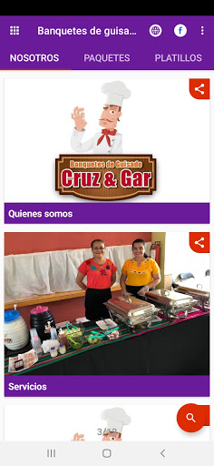 Android application Banquetes de guisos Cruz & Gar screenshort