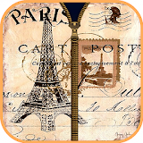 Cute Paris Zipper Screen Lock icon