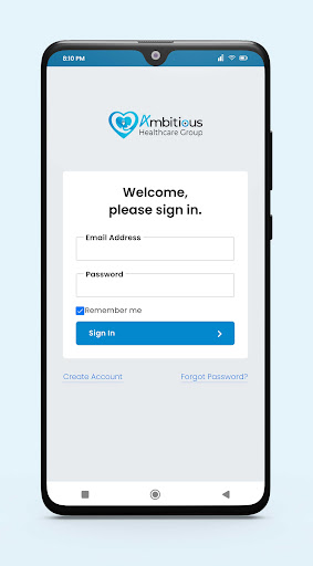 Android application Ambitious Healthcare screenshort
