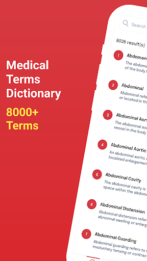 Android application Medical Terms Dictionary screenshort