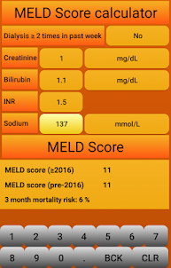 MELD Score calculator