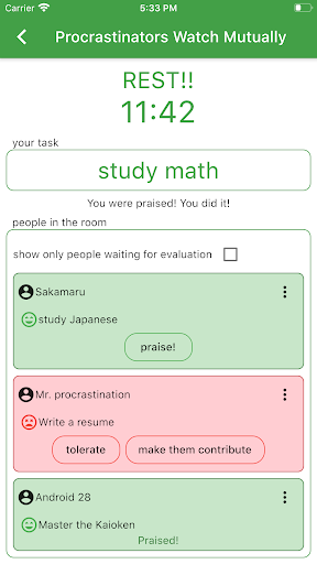 Procrastinators Watch Mutually