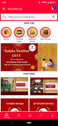 Android application elocalshop screenshort