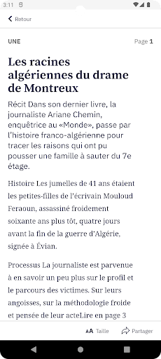 24heures, le journal Screen 2