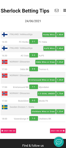 Android application Sherlock Betting Tips Analyzer screenshort