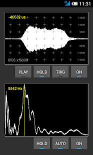 Snímek obrazovky HQ osciloskopu a spektra