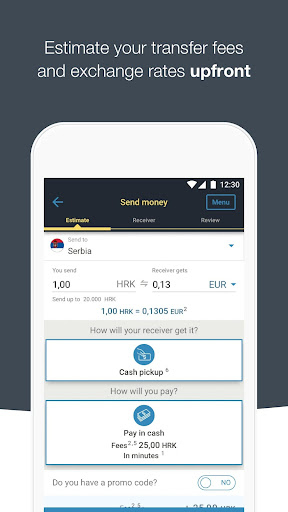 Western Union Send Money HR Screen 3