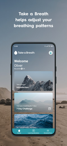 Android application Take a Breath screenshort