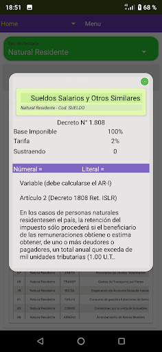 Tabla Retenciones ISLR Screen 3