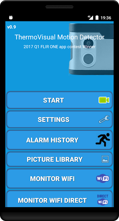 ThermoVisual Motion Detector - New - (Android)