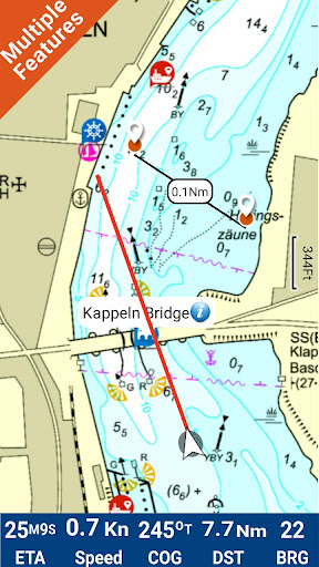 Android application German Rivers GPS Charts screenshort