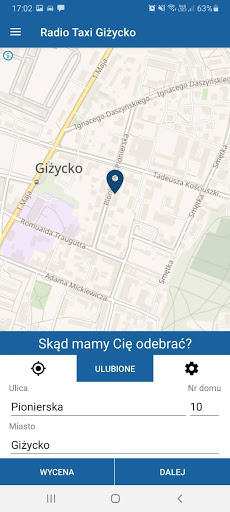 Radio Taxi Giżycko 196 21 Screen 3