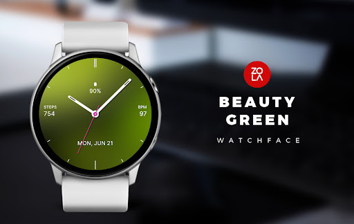 Android application Beauty Green Watch Face screenshort