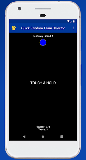 Android application Quick Random Team Selector screenshort