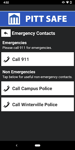 PITT SAFE Screen 2