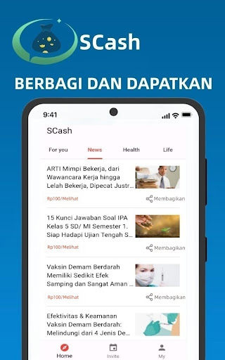 Android application SCash screenshort