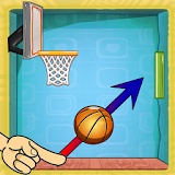 pull the ball - Obstacle free throw basket icon