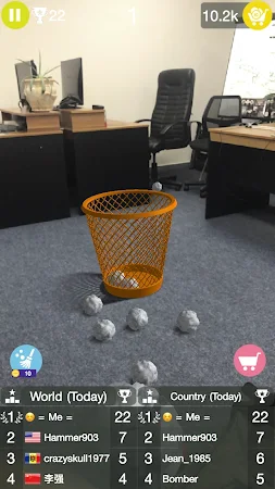 Game screenshot Paper Bin AR: office games mod apk