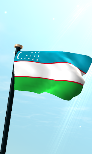 Android application Uzbekistan Flag 3D Wallpaper screenshort