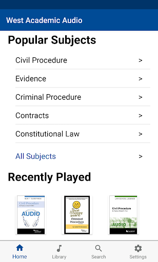 Android application West Academic Audio screenshort