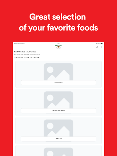 Screenshot of Habaneros Taco Grill